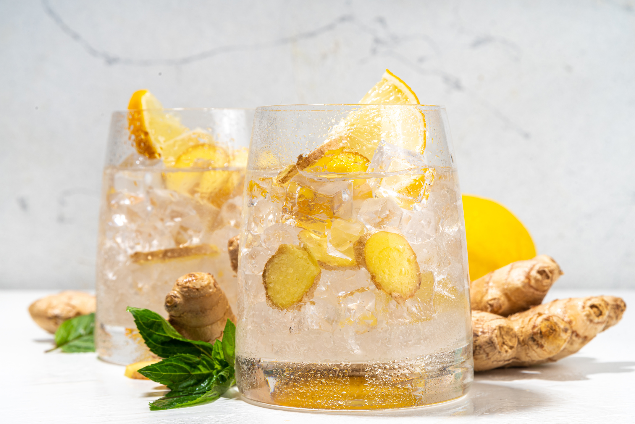 Ginger lemon lemonade